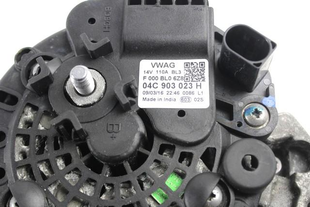 ALTERNATOR OEM N. 04C903023H ORIGINAL REZERVNI DEL VOLKSWAGEN POLO 6R1 6C1 R (02/2014 - 2017) BENZINA LETNIK 2016