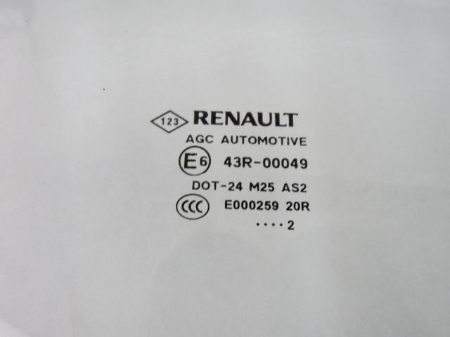 STEKLO SPREDNJIH DESNIH VRAT OEM N. 803000008R ORIGINAL REZERVNI DEL RENAULT SCENIC XMOD / SCENIC JZ0/1 MK3 R (2012 - 2016) DIESEL LETNIK 2012