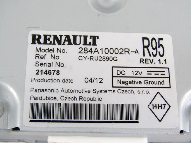 ENOTA ZA UPRAVLJANJE KAMERE  OEM N. 284A10002R ORIGINAL REZERVNI DEL RENAULT SCENIC XMOD / SCENIC JZ0/1 MK3 R (2012 - 2016) DIESEL LETNIK 2012