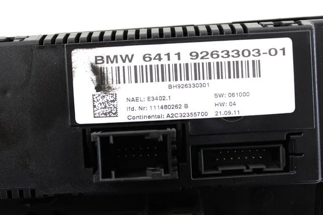 KONTROLNA ENOTA KLIMATSKE NAPRAVE / AVTOMATSKA KLIMATSKA NAPRAVA OEM N. 64119263303 ORIGINAL REZERVNI DEL BMW SERIE 1 BER/COUPE/CABRIO E81/E82/E87/E88 LCI R (2007 - 2013) DIESEL LETNIK 2011
