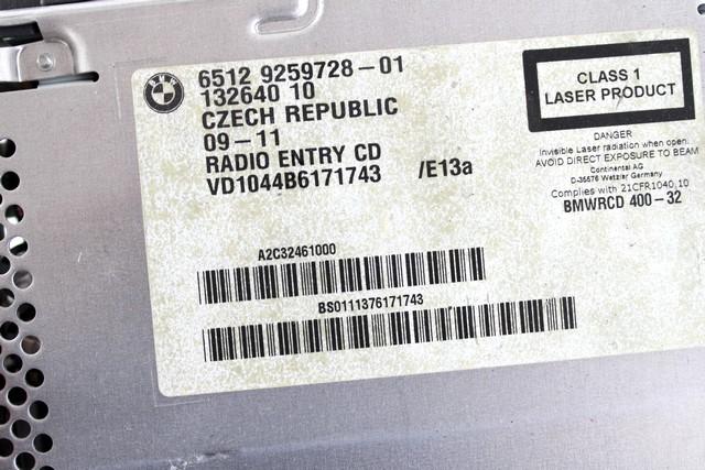 RADIO CD / OJACEVALNIK / IMETNIK HIFI OEM N. 65129259728 ORIGINAL REZERVNI DEL BMW SERIE 1 BER/COUPE/CABRIO E81/E82/E87/E88 LCI R (2007 - 2013) DIESEL LETNIK 2011