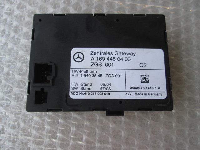 CENTRALNO ZAKLEPANJE OEM N. A1694450400 ORIGINAL REZERVNI DEL MERCEDES CLASSE A W169 5P C169 3P (2004 - 04/2008) BENZINA LETNIK 2005