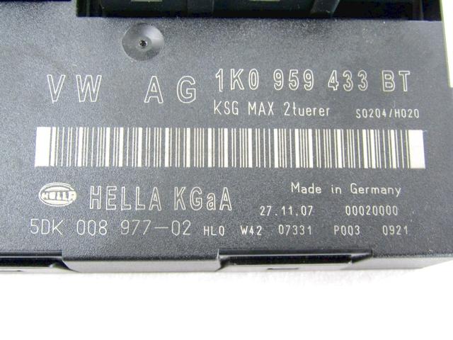KONTROLA UDOBJA (BLUE & ME) OEM N. 1K0959433BT ORIGINAL REZERVNI DEL SEAT LEON 1P1 MK2 (2005 - 2012) DIESEL LETNIK 2007