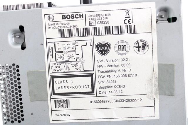 RADIO CD / OJACEVALNIK / IMETNIK HIFI OEM N. 1560968770 ORIGINAL REZERVNI DEL ALFA ROMEO GIULIETTA 940 (2010 - 2020) BENZINA LETNIK 2012