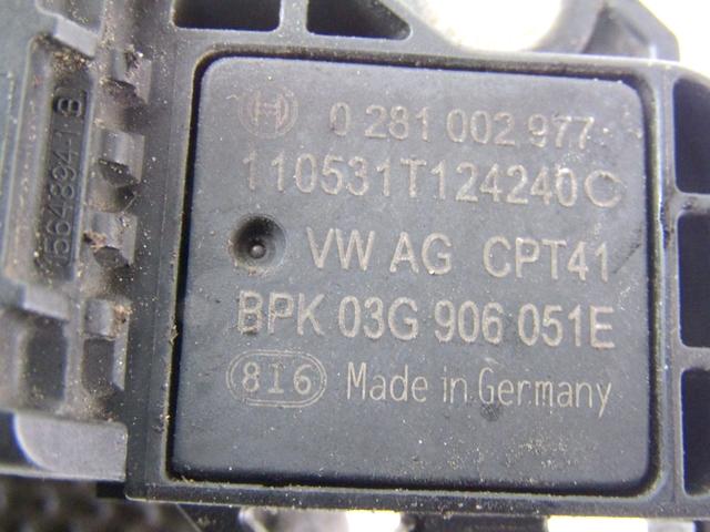 TLAK IZPUSNIH PLINOV SENZORJA OEM N. 03G906051E ORIGINAL REZERVNI DEL AUDI A3 MK2R 8P 8PA 8P1 8P7 (2008 - 2012)DIESEL LETNIK 2011
