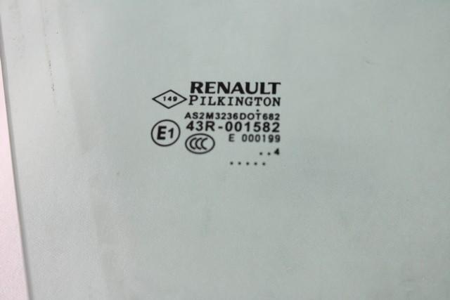 STEKLO SPREDNJIH DESNIH VRAT OEM N. 803004000R ORIGINAL REZERVNI DEL RENAULT CAPTUR J5 H5 (2013 - 2019) DIESEL LETNIK 2014