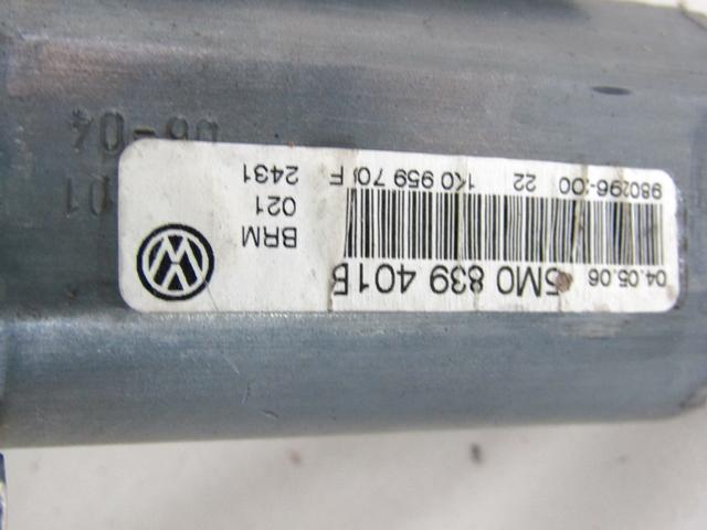 MEHANIZEM DVIGA ZADNJIH STEKEL  OEM N. 18392 SISTEMA ALZACRISTALLO PORTA POSTERIORE ELETT ORIGINAL REZERVNI DEL VOLKSWAGEN GOLF PLUS 5M1 521 MK1 (2004 - 2009) DIESEL LETNIK 2006