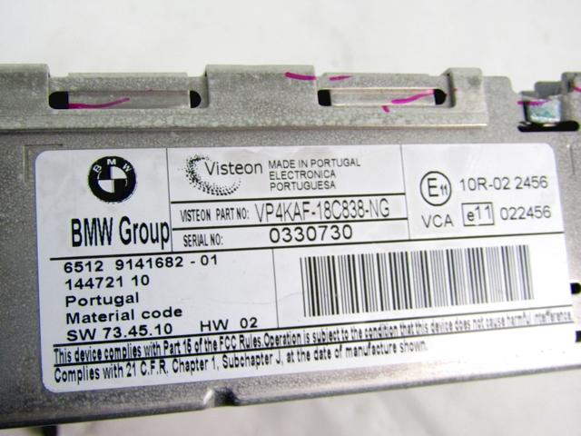 RADIO CD / OJACEVALNIK / IMETNIK HIFI OEM N. 65129141682 ORIGINAL REZERVNI DEL BMW SERIE 3 BER/SW/COUPE/CABRIO E90/E91/E92/E93 (2005 - 08/2008) DIESEL LETNIK 2007