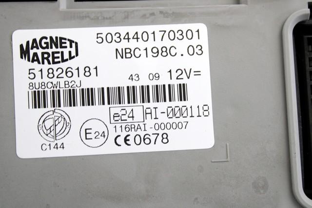 KOMPLET ODKLEPANJE IN VZIG  OEM N. 26603 KIT ACCENSIONE AVVIAMENTO ORIGINAL REZERVNI DEL FIAT BRAVO 198 (02/2007 - 2010) DIESEL LETNIK 2009