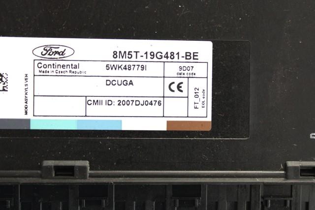 CENTRALNO ZAKLEPANJE OEM N. 8M5T-19G481-BE ORIGINAL REZERVNI DEL FORD FOCUS DA HCP DP MK2 R BER/SW (2008 - 2011) DIESEL LETNIK 2009