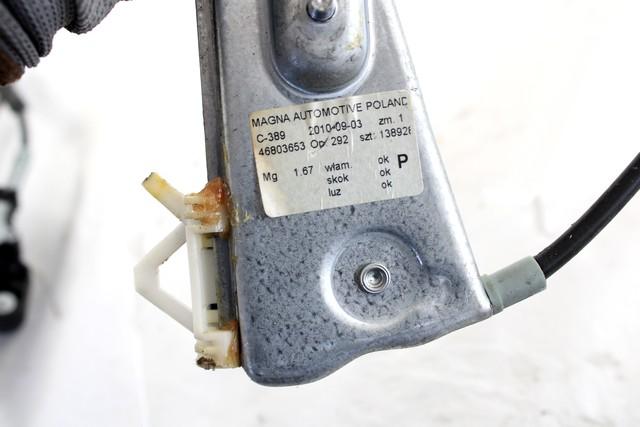 ROCNI SISTEM ZA DVIGOVANJE ZADNJEGA STEKLA  OEM N. 46803653 ORIGINAL REZERVNI DEL FIAT PANDA 169 R (2009 - 2011) BENZINA/METANO LETNIK 2010