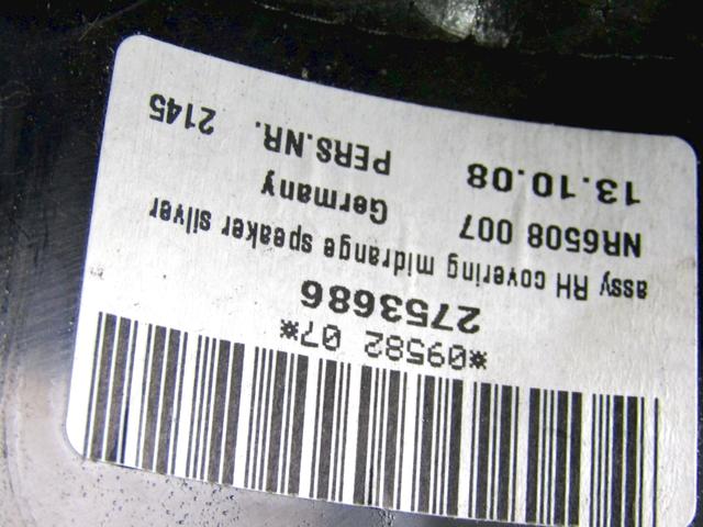 OKRASNE LETVICE VRAT  OEM N. 2753686 ORIGINAL REZERVNI DEL MINI ONE / COOPER BERLINA CABRIO R56 R57 (2007 - 2013) DIESEL LETNIK 2009