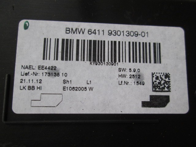 NADZOR KLIMATSKE NAPRAVE OEM N. 17313810 ORIGINAL REZERVNI DEL BMW SERIE 3 F30/F31 BER/SW (2012 - 2019) DIESEL LETNIK 2013