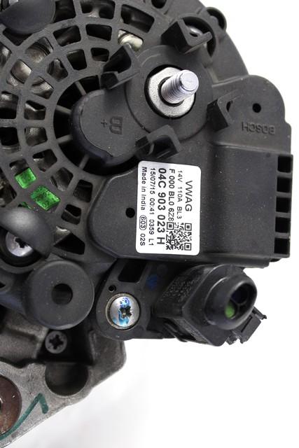 ALTERNATOR OEM N. 04C903023H ORIGINAL REZERVNI DEL VOLKSWAGEN POLO 6R1 6C1 R (02/2014 - 2017) BENZINA LETNIK 2015