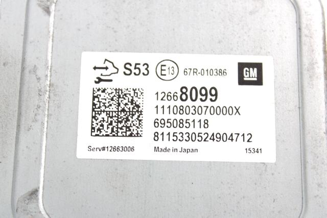 OSNOVNA KRMILNA ENOTA DDE / MODUL ZA VBRIZGAVANJE OEM N. 12668099 ORIGINAL REZERVNI DEL OPEL CORSA E X15 (2014 - 2019)BENZINA/GPL LETNIK 2016