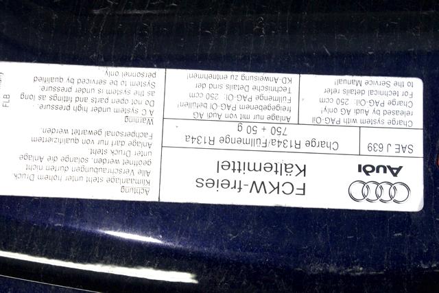 POKROV MOTORJA OEM N. 4B1823029B ORIGINAL REZERVNI DEL AUDI A6 C5 R 4B5 4B2 BER/SW/ALLROAD (2001 - 2004)DIESEL LETNIK 2002