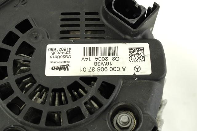 ALTERNATOR OEM N. A0009063701 ORIGINAL REZERVNI DEL MERCEDES CLASSE C W205 C205 BER/SW (DAL 2014)DIESEL LETNIK 2017