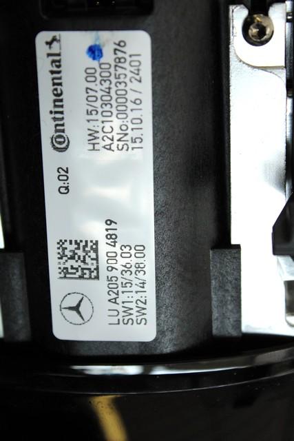 NADZOR RADIA / PLOSCA OEM N. 106289 COMANDI RADIO / PAD ORIGINAL REZERVNI DEL MERCEDES CLASSE C W205 C205 BER/SW (DAL 2014)DIESEL LETNIK 2017