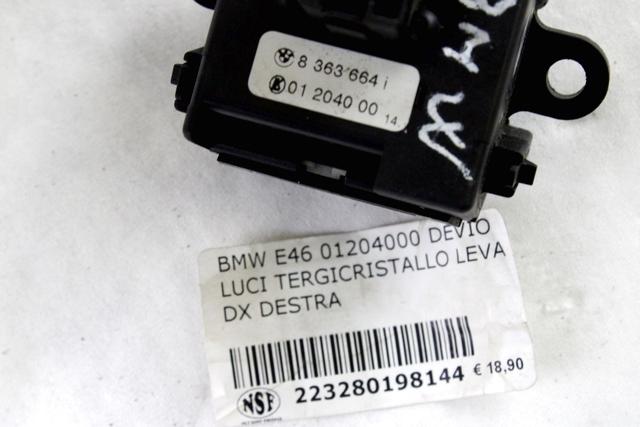 OBVOLANSKO STIKALO OEM N. 8363664 ORIGINAL REZERVNI DEL BMW SERIE 3 E46 BER/SW/COUPE/CABRIO LCI R (2002 - 2005) DIESEL LETNIK 2002