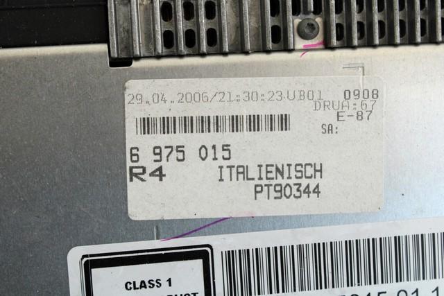 RADIO CD / OJACEVALNIK / IMETNIK HIFI OEM N. 65126975015 ORIGINAL REZERVNI DEL BMW SERIE 1 BER/COUPE/CABRIO E81/E82/E87/E88 (2003 - 2007) BENZINA LETNIK 2006
