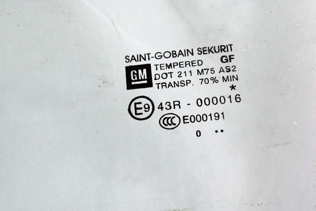 STEKLO SPREDNJIH LEVIH VRAT OEM N. 13270976 ORIGINAL REZERVNI DEL OPEL MERIVA B S10 (2010 -2017)DIESEL LETNIK 2013