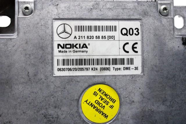 RACUNALNIK TELEFONA  OEM N. A2118205885 ORIGINAL REZERVNI DEL MERCEDES CLASSE E W211 S211 BER/SW (03/2002 - 05/2006) DIESEL LETNIK 2003