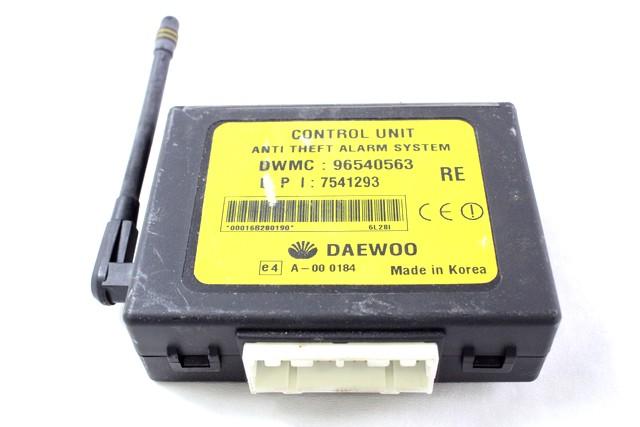 RACUNALNIK AVTOALARMA/BLOKADA MOTORJA OEM N. 96540563 ORIGINAL REZERVNI DEL CHEVROLET KALOS T200 (2005 - 2008) BENZINA LETNIK 2007