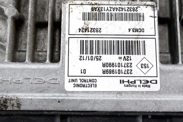 KOMPLET ODKLEPANJE IN VZIG  OEM N. 34744 KIT ACCENSIONE AVVIAMENTO ORIGINAL REZERVNI DEL RENAULT CLIO BR0//1 CR0/1 KR0/1 MK3 R (05/2009 - 2013) DIESEL LETNIK 2012