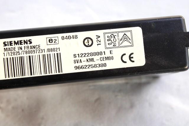 RACUNALNIK TELEFONA  OEM N. 9662258380 ORIGINAL REZERVNI DEL PEUGEOT 308 4A 4B 4C 4E 4H MK1 BER/SW/CC (2007 - 2013) DIESEL LETNIK 2008
