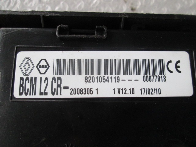 RACUNALNIK MOTORJA/REM OEM N. 20083051 ORIGINAL REZERVNI DEL RENAULT CLIO BR0//1 CR0/1 KR0/1 MK3 R (05/2009 - 2013) BENZINA LETNIK 2010