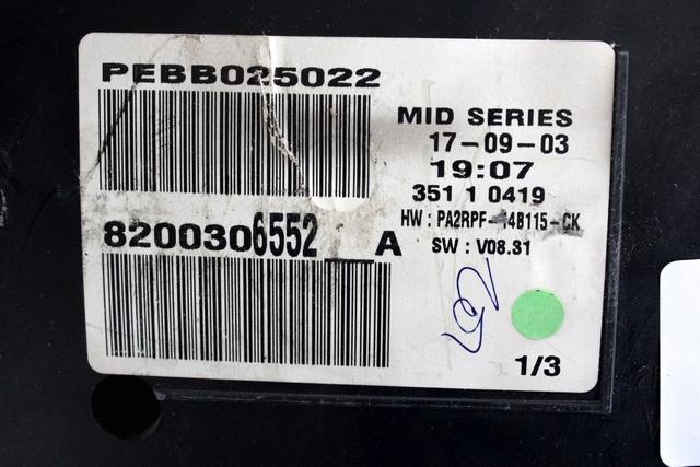 KILOMETER STEVEC OEM N. 8200306552 ORIGINAL REZERVNI DEL RENAULT MEGANE MK2 BM0/1 CM0/1 EM0/1 KM0/1 LM0/1 BER/GRANDTOUR  (10/2002 - 02/2006)  LETNIK 2004