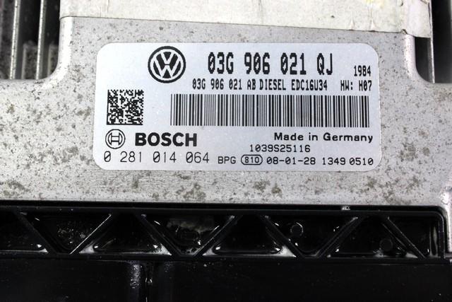 KOMPLET ODKLEPANJE IN VZIG  OEM N. 22555 KIT ACCENSIONE AVVIAMENTO ORIGINAL REZERVNI DEL VOLKSWAGEN GOLF V 1K1 1K5 MK5 BER/SW (02/2004-11/2008) DIESEL LETNIK 2008