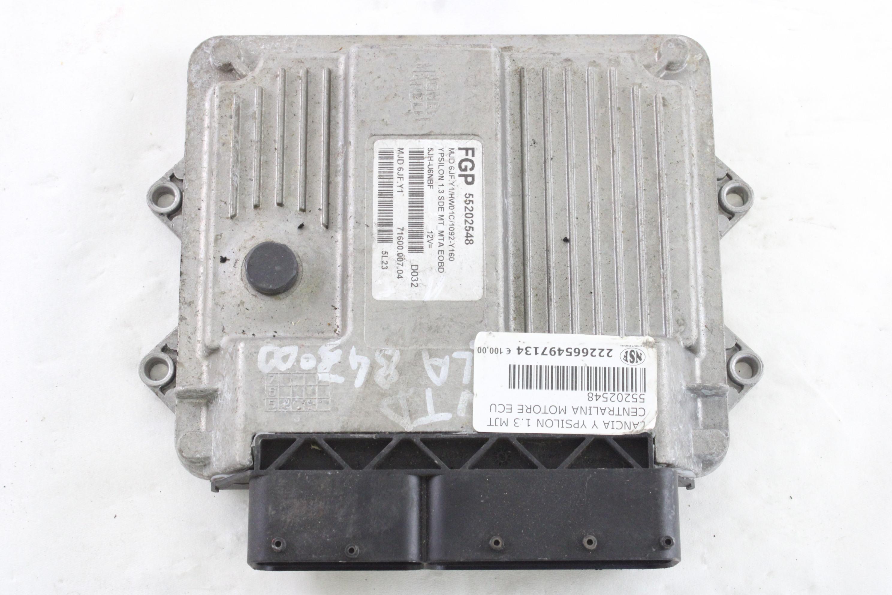 OSNOVNA KRMILNA ENOTA DDE / MODUL ZA VBRIZGAVANJE OEM N. 55202548 ORIGINAL REZERVNI DEL LANCIA Y YPSILON 843 (2003-2006) DIESEL LETNIK 2006