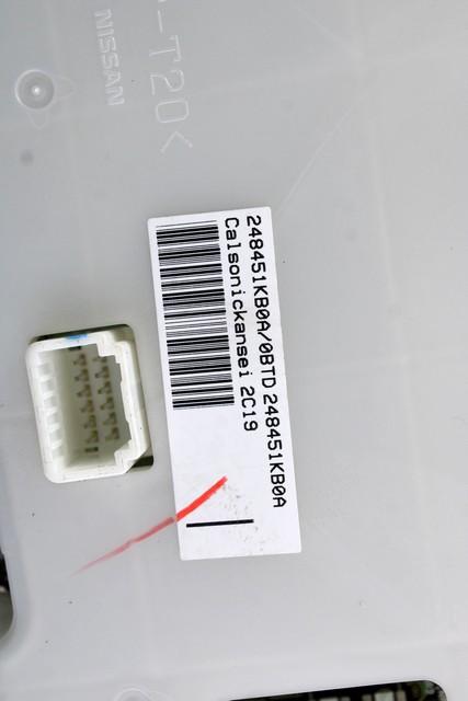 KONTROLNA ENOTA KLIMATSKE NAPRAVE / AVTOMATSKA KLIMATSKA NAPRAVA OEM N. 248451KB0A ORIGINAL REZERVNI DEL NISSAN JUKE F15 (2010 - 2019) DIESEL LETNIK 2012