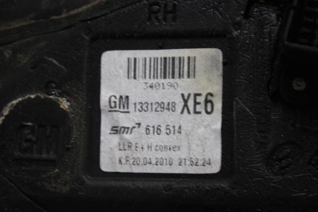 DESNO OGLEDALO OEM N. (D)13312948 ORIGINAL REZERVNI DEL OPEL ASTRA H A04 L48 L08 L35 L67 R 5P/3P/SW (2007 - 2010) BENZINA/GPL LETNIK 2010