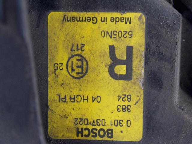 SPREDNJI DESNI ZAROMETI OEM N. 6205N0 ORIGINAL REZERVNI DEL PEUGEOT 406 8B 8C 8E 8F (1995 - 2005) LETNIK