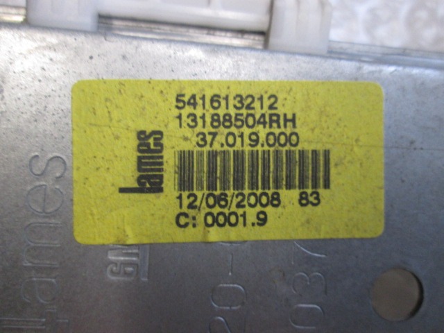 ROCNI SISTEM ZA DVIGOVANJE ZADNJEGA STEKLA  OEM N. 13188504 ORIGINAL REZERVNI DEL OPEL CORSA D S07 (2006 - 2011) BENZINA LETNIK 2008