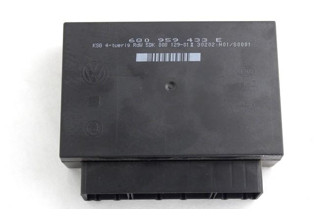 KONTROLA UDOBJA (BLUE & ME) OEM N. 6Q0959433E ORIGINAL REZERVNI DEL SEAT IBIZA 6L1 MK3 (01/2002 - 01/2006) BENZINA LETNIK 2002