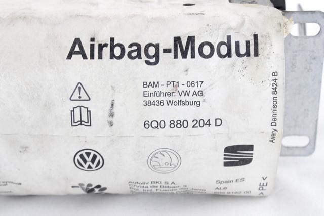 AIRBAG SOPOTNIK OEM N. 6Q0880204D ORIGINAL REZERVNI DEL SEAT IBIZA 6L1 MK3 (01/2002 - 01/2006) BENZINA LETNIK 2002