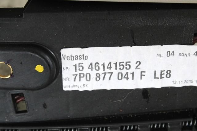 POMICNO PANORAMSKO OKNO  OEM N. 7P0877041F ORIGINAL REZERVNI DEL VOLKSWAGEN TOUAREG 7P5 7P6 MK2 (2010 - 2018)DIESEL LETNIK 2015
