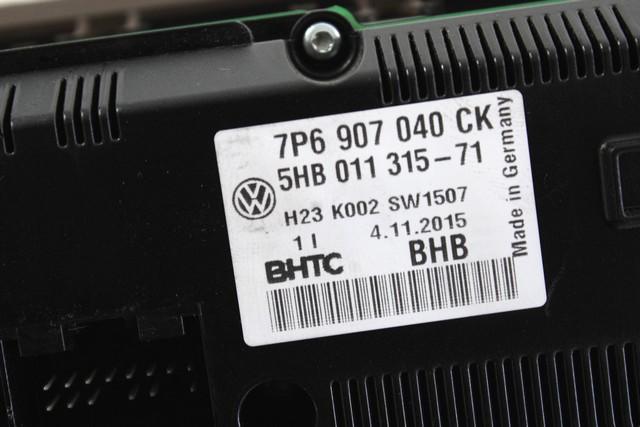 KONTROLNA ENOTA KLIMATSKE NAPRAVE / AVTOMATSKA KLIMATSKA NAPRAVA OEM N. 7P6907040CK ORIGINAL REZERVNI DEL VOLKSWAGEN TOUAREG 7P5 7P6 MK2 (2010 - 2018)DIESEL LETNIK 2015