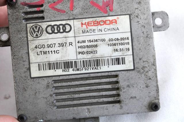 RACUNALNIK KSENONSKIH ZAROMETOV OEM N. 4G0907397R ORIGINAL REZERVNI DEL VOLKSWAGEN TOUAREG 7P5 7P6 MK2 (2010 - 2018)DIESEL LETNIK 2015