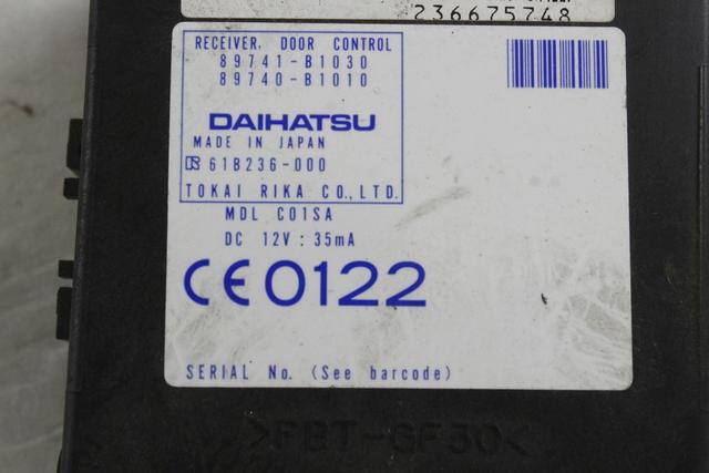 CENTRALNO ZAKLEPANJE OEM N. 89741-B1030 ORIGINAL REZERVNI DEL DAIHATSU SIRION MK2 (2005 - 08/2012)BENZINA LETNIK 2009