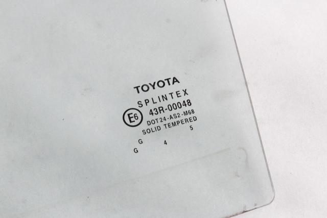 ZADNJA LEVA STEKLO OEM N. 6810405100 ORIGINAL REZERVNI DEL TOYOTA AVENSIS T25 MK2 BER/SW (2003 - 2008)DIESEL LETNIK 2006
