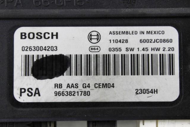 ECU PARKIRNI SENZORJI OEM N. 9663821780 ORIGINAL REZERVNI DEL CITROEN C4 PICASSO/GRAND PICASSO MK1 (2006 - 08/2013) DIESEL LETNIK 2011