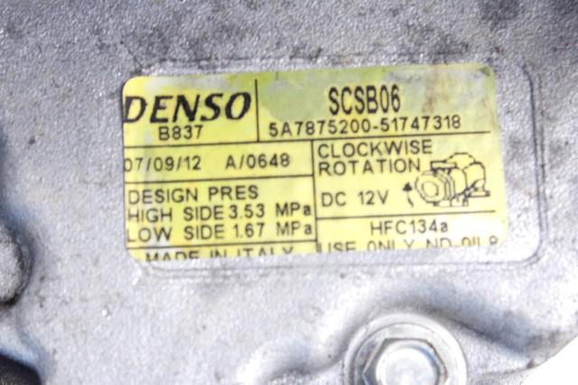 KOMPRESOR KLIME  OEM N. 51747318 ORIGINAL REZERVNI DEL FIAT PUNTO 188 MK2 R (2003 - 2011) BENZINA LETNIK 2007
