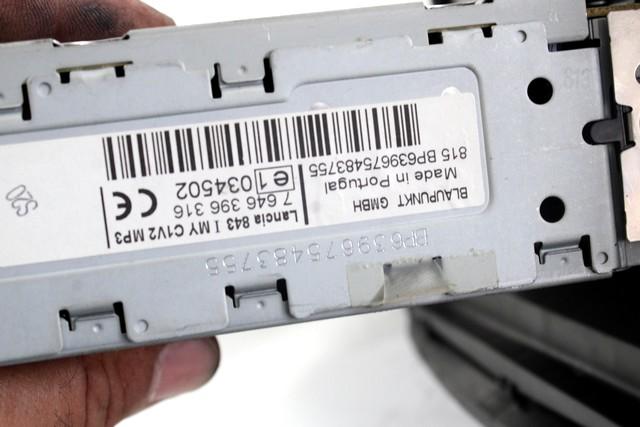 RADIO CD / OJACEVALNIK / IMETNIK HIFI OEM N. 735446374 ORIGINAL REZERVNI DEL LANCIA Y YPSILON 843 R (2006 - 2011) BENZINA LETNIK 2008