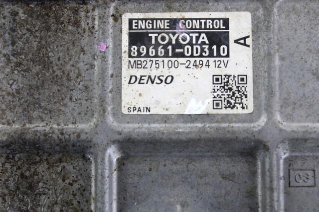 KOMPLET ODKLEPANJE IN VZIG  OEM N. 19256 KIT ACCENSIONE AVVIAMENTO ORIGINAL REZERVNI DEL TOYOTA YARIS P9 MK2 (01/2006 - 2009) BENZINA LETNIK 2007