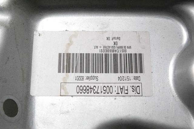 MEHANIZEM DVIGA SPREDNJIH STEKEL  OEM N. 17840 SISTEMA ALZACRISTALLO PORTA ANTERIORE ELETTR ORIGINAL REZERVNI DEL FIAT IDEA 350 (2003 - 2008) BENZINA LETNIK 2005