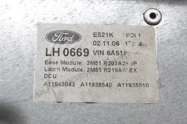 MEHANIZEM DVIGA SPREDNJIH STEKEL  OEM N. 17631 SISTEMA ALZACRISTALLO PORTA ANTERIORE ELETTR ORIGINAL REZERVNI DEL FORD FOCUS CMAX DM2 MK1 (10/2003 - 03/2007) DIESEL LETNIK 2004